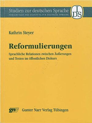 cover image of Reformulierungen